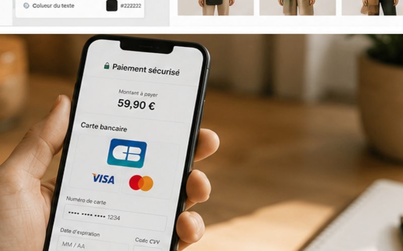 Paiement en ligne avec Carte Bancaire CB sur smartphone